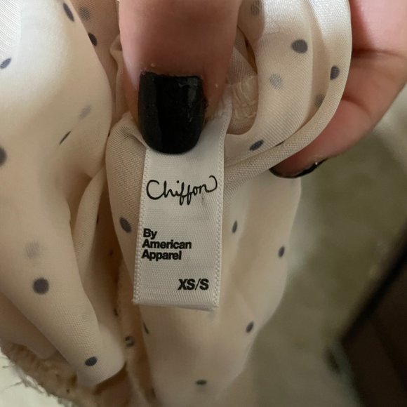 Chiffon By American Apparel | Black Dotted Maxi Skirt - Picture 4 of 4